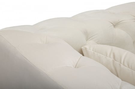 Canapea Alba 2 Locuri | Picioare Negru-Auriu | CreativDeco [7]