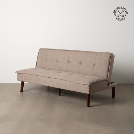 Canapele Extensibile - Canapea extensibilă bej din stofă chenille