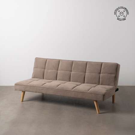 Canapele Extensibile - Canapea extensibilă bej taupe din stofă