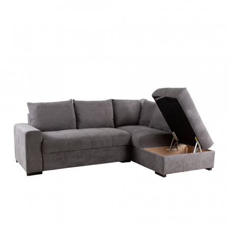 Canapea extensibilă colțar dreapta gri stone Bill [10]