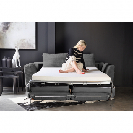 Canapea extensibilă cu 3 locuri gri Cocoon [3]