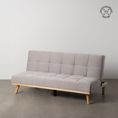 Canapele Extensibile - Canapea extensibilă gri deschis din stofă chenille