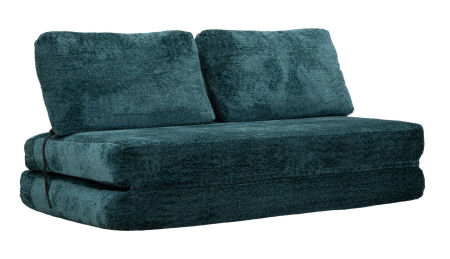 Canapele - Canapea extensibila verde petrol stofa boucle 150 cm