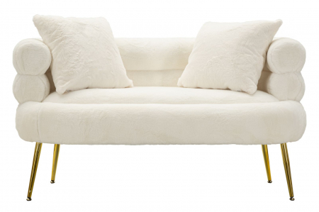Canapele - Canapea Compacta Soffy Plus Alba | Spatii Mici | CreativDeco