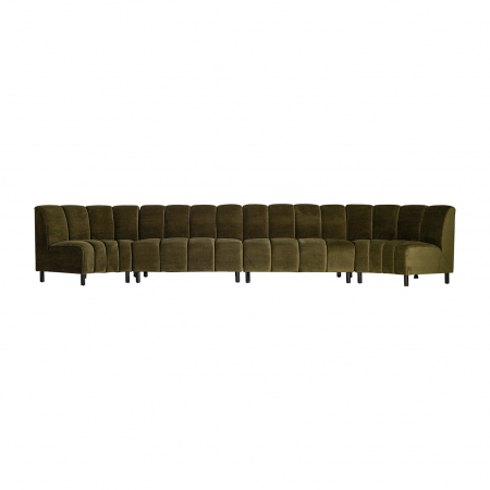Canapea modulara Art Deco catifea verde|Canapele modulare elegante [6]