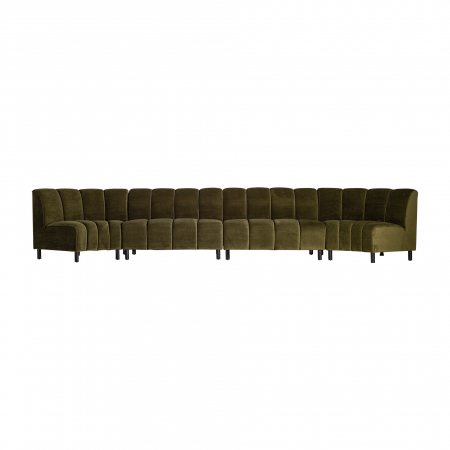 Canapea modulara Art Deco catifea verde|Canapele elegante living [5]