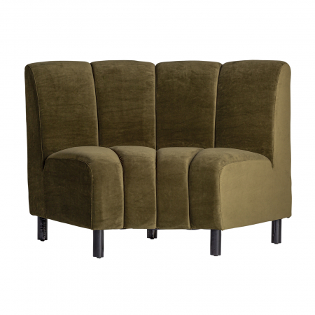 Stil de design - Canapea modulara Art Deco catifea verde|Canapele elegante living