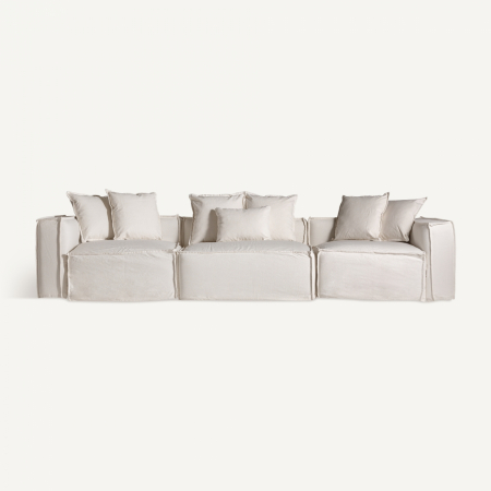 Canapea modulara Art Deco in alb|Canapele flexibile [4]