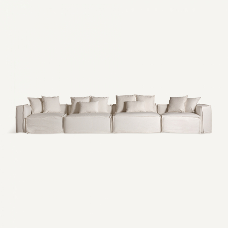 Canapea modulara Art Deco in alb|Canapele flexibile [5]