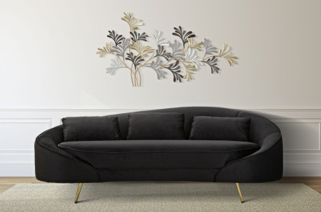 Canapea neagra eleganta living modern CreativDeco [1]