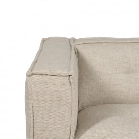 Canapea Crem SIBARIS CreativDeco - Durabilitate si Confort pentru Camera de Zi [4]