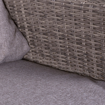 canapea AGED – ratan semirotund, cadru aluminiu, perne gri lavabile [4]