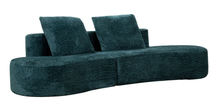 Canapele - Canapea verde petrol din stofa boucle pentru living si HORECA 238x92x78 cm