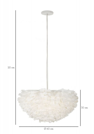 Candelabru alb cu pene CreativDeco [5]