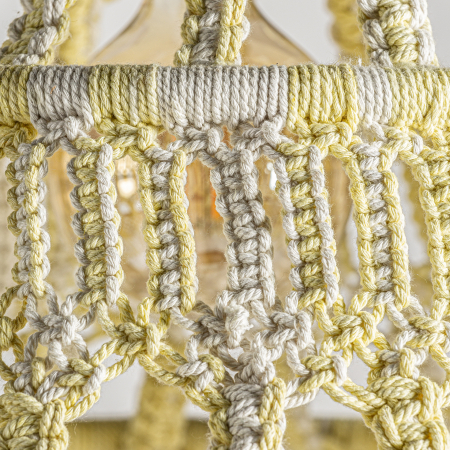 Candelabru bumbac alb etnic pliabil|Lustre exotice de calitate [2]