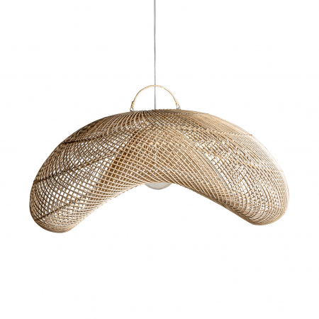 Lustre, Lampi suspendate - Candelabru ratan statement|Iluminat contemporan natural