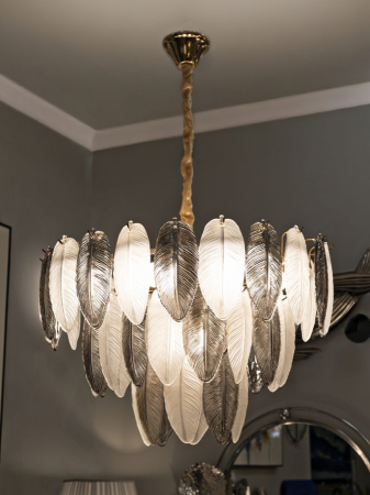 Candelabru elegant din sticlă Leafy [1]