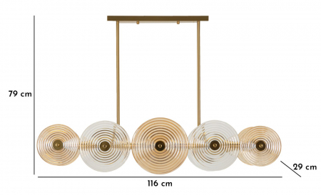 Candelabru auriu impresionant | Iluminat focal | CreativDeco [7]