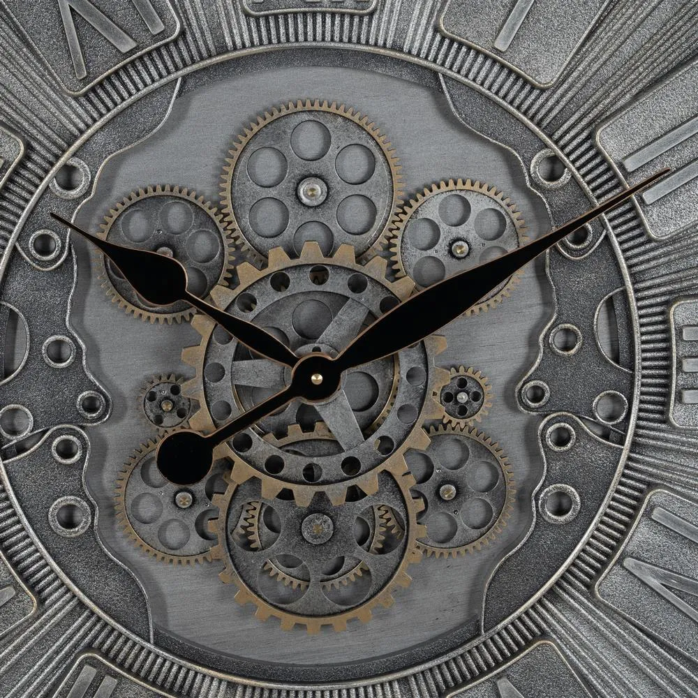 Ceas de perete Acero, metal, gri, Ixia [3]