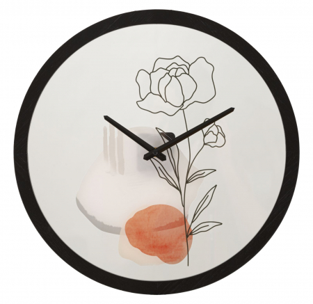 Ceasuri de perete - Ceas de perete alb-negru - Stil minimalist - CreativDeco