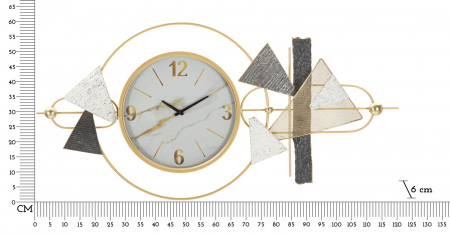 Ceas de perete decorativ auriu design geometric Amy [6]