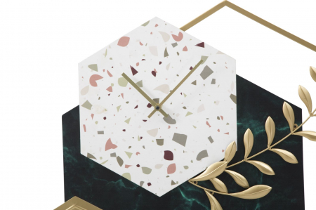 Ceas de perete 2 in 1 cu decoratiune metalica - CreativDeco [1]