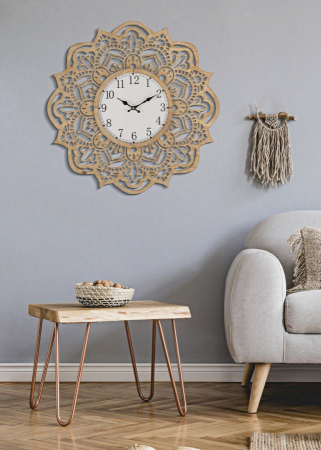 Ceas de perete mandala - Design detaliat - CreativDeco [4]
