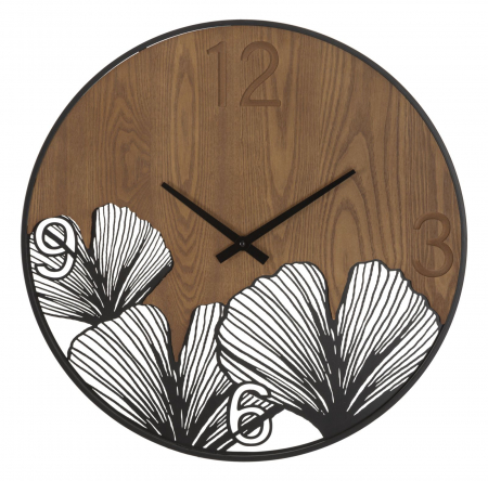 Ceasuri de perete - Ceas de perete Mauro Ferretti cu frunze Ginkgo Biloba - Simbol longevitate - CreativDeco