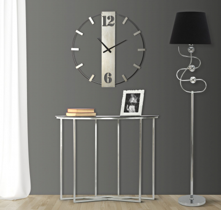 Ceas perete metalic argintiu negru Silver | creativdeco.ro [1]