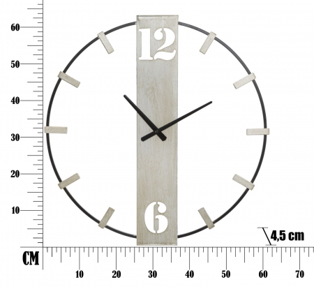 Ceas perete metalic argintiu negru Silver | creativdeco.ro [6]