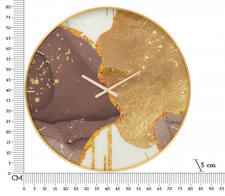Ceas perete design modern Goldy, auriu maro |creativdeco [2]