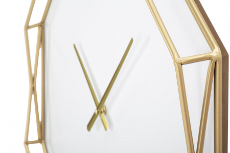 Ceas perete auriu design octogonal Goldy | creativdeco.ro [2]