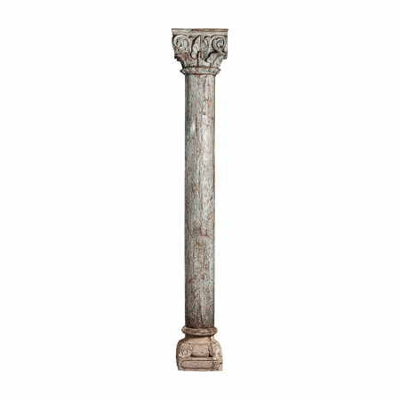 Usi Decorative - Coloana etnica lemn tec gri|Coloane decorative moderne