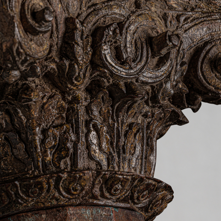 Coloana etnica lemn tec inalta|Coloane decorative [1]
