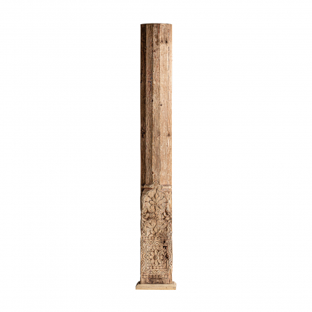 Coloane decorative - Coloana etnica lemn tec bej|Coloane decorative unice