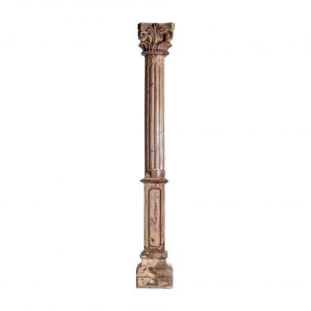 Coloana etnica lemn tec maro|Coloane decorative [5]