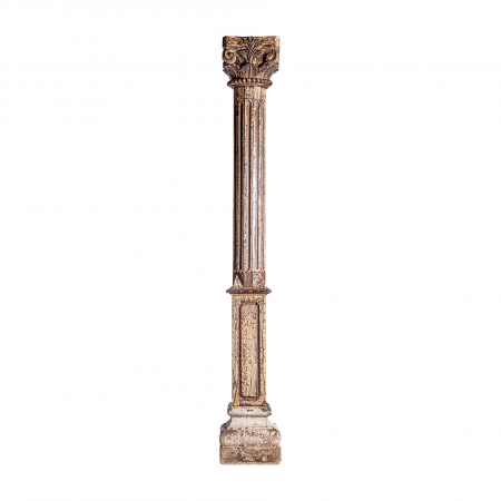 Coloana etnica lemn tec maro|Coloane decorative [2]