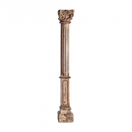Coloana etnica lemn tec maro|Coloane decorative [4]