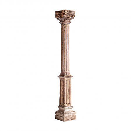 Coloana etnica lemn tec maro|Coloane decorative [3]