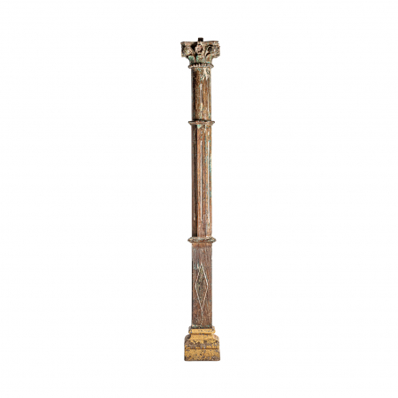 Coloane decorative - Coloana etnica lemn tec inalta|Coloane decorative