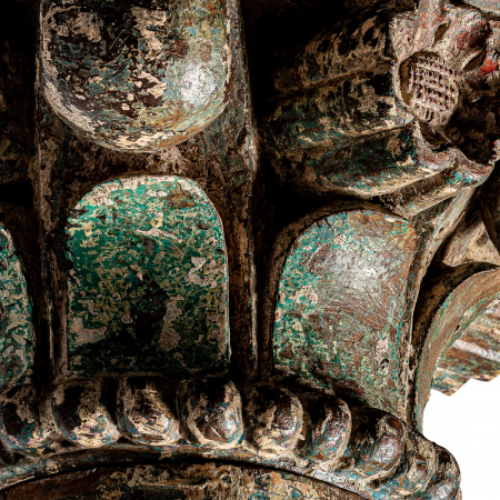 Coloana etnica lemn tec inalta|Coloane decorative [1]