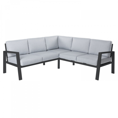 Canapele - Colțar THAIS – aluminiu grafit, perne impermeabile, design compact