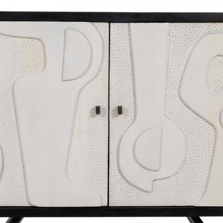 Comoda Moderna Lemn Mango CreativDeco - Mobilier Contemporan cu Detalii Sculptate [5]