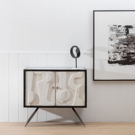 Comoda Moderna Lemn Mango CreativDeco - Mobilier Contemporan cu Detalii Sculptate [1]