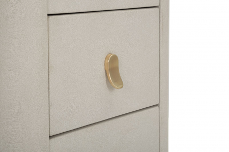 Comoda Beauty, Lemn/MDF/Metal, crem/auriu [6]