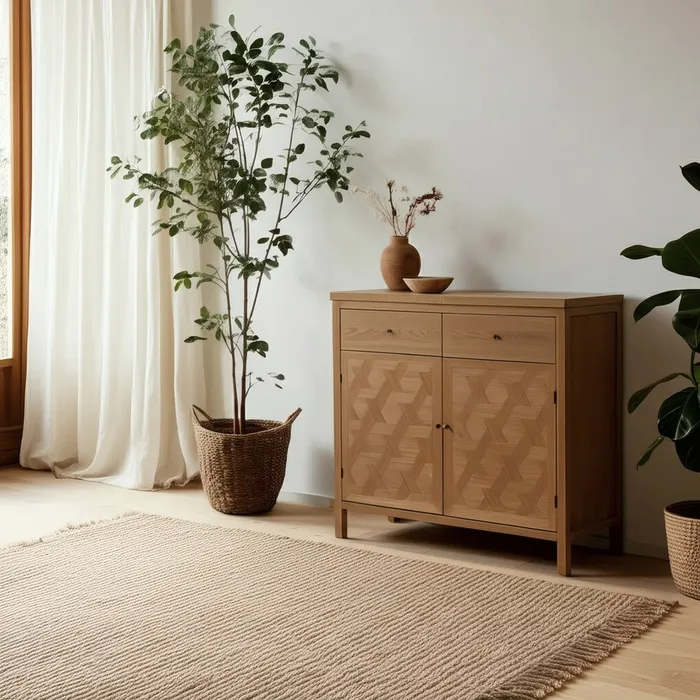 Brayan - comoda rustica detalii geometrice CreativDeco