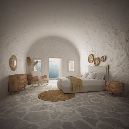 Comodă cu 3 sertare natural cu rattan Ammos [1]