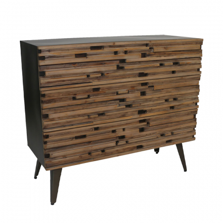Comode si Bufete - Comodă 3 sertare negru natural Coast