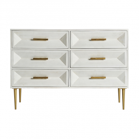 Mobilier - Comoda Art Deco mango crem auriu|Comode elegante