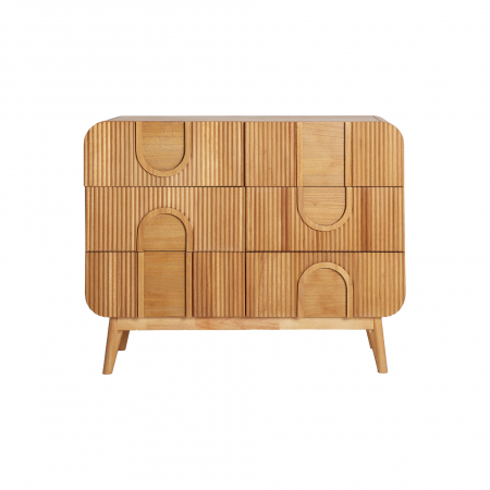 Console - Comoda din lemn maro deschis Valhey 100 x 80 cm